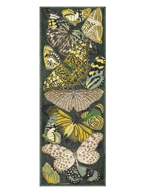 sciarpa donna 70x190 papillons militare Inoui Editions | SCARF 70 PAPILLONSEMERALD